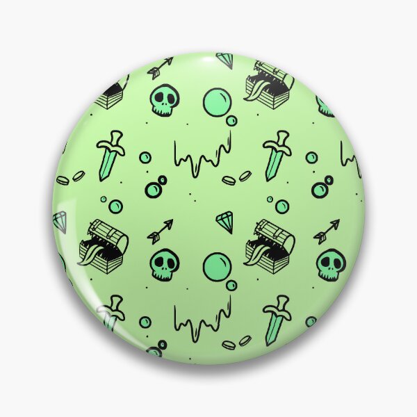 Item preview, Green and Black Gelatinous Cube Repeat Design designed and sold by Side Quest Illustrations.