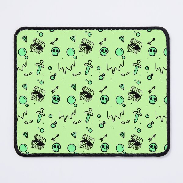 Item preview, Green and Black Gelatinous Cube Repeat Design designed and sold by Side Quest Illustrations.