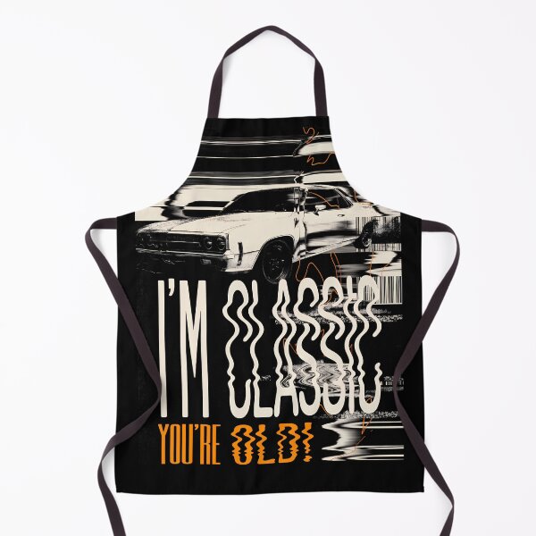 Item preview, 1970 Cutlass Muscle Car | Not Average "I'm Not Old, I'm Classic" Statement Wavy Glitch Garage Art designed and sold by EdGraphy.
