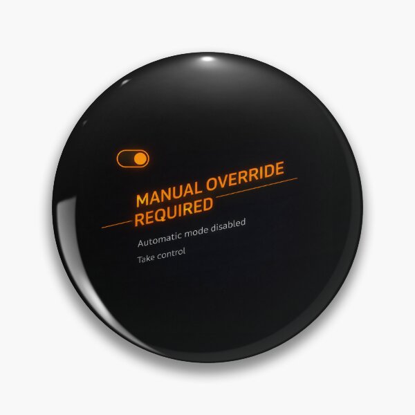Item preview, Manual Override Required – Take Control System Alert Design designed and sold by Mad Factory Designs.