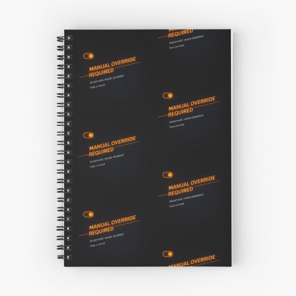 Item preview, Manual Override Required – Take Control System Alert Design designed and sold by Mad Factory Designs.