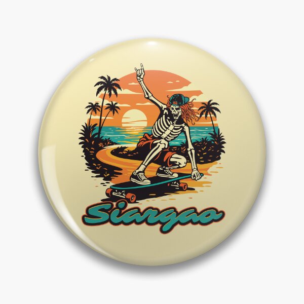 Item preview, Siargao Skate Longboard Skeleton Tropical Graphic designed and sold by Teeleo.