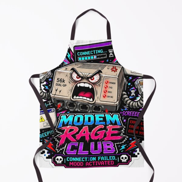 Item preview, 56k Modem Rage Club Synthwave Tech Meme designed and sold by Oommen Studio .