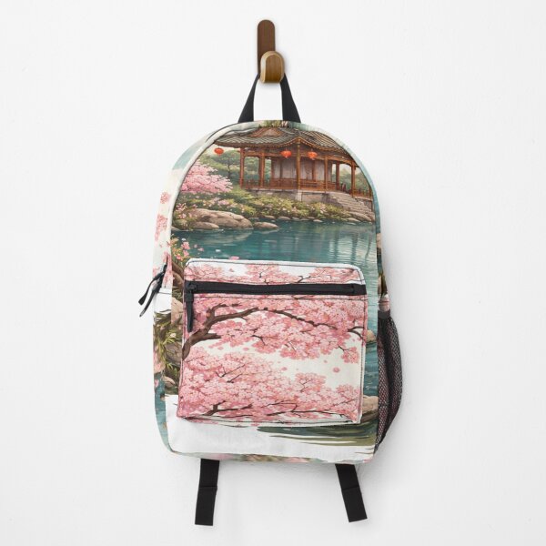 Item preview, Serene Japanese Garden with Pink Cherry Blossoms designed and sold by  Explorer.