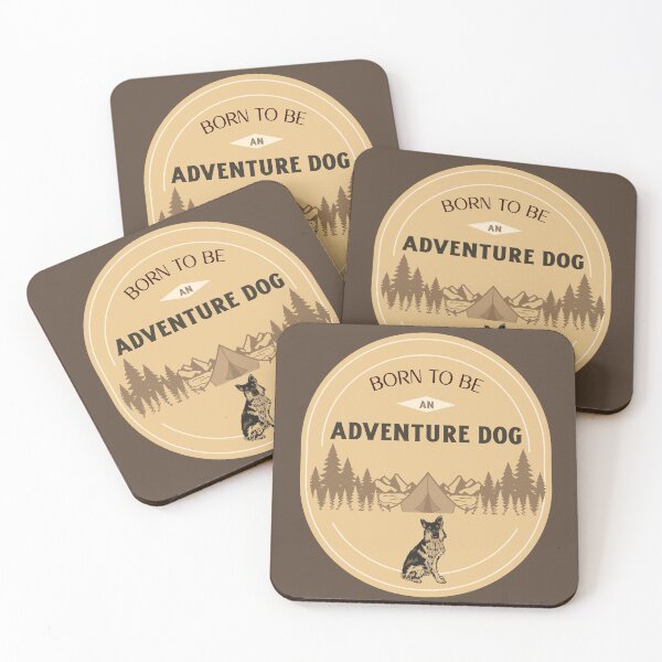 Item preview, Born To Be An Adventure Dog - German Shepherd Camping - Vintage Mountain Badge Design designed and sold by TraceFlowPrints.
