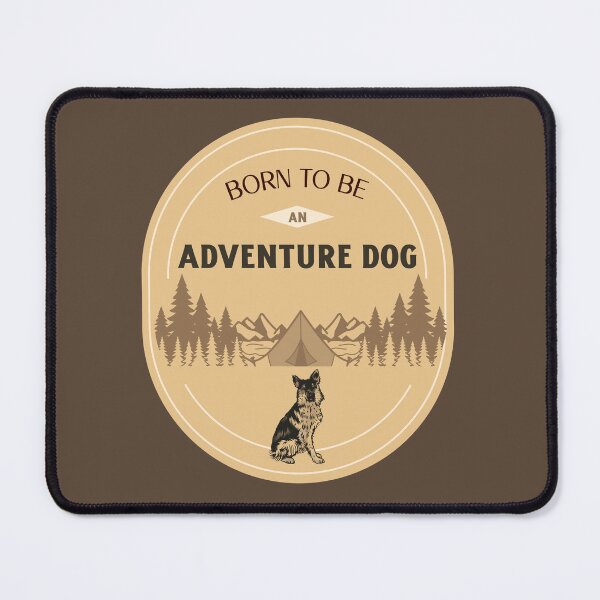 Item preview, Born To Be An Adventure Dog - German Shepherd Camping - Vintage Mountain Badge Design designed and sold by TraceFlowPrints.