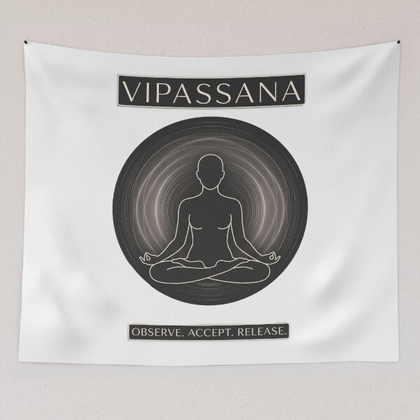 Item preview, Vipassana – Observe Accept Release | Mindfulness Meditation Design designed and sold by ArtsyExplorer.