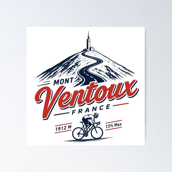 Item preview, Mont Ventoux France Cycling Climb Retro Mountain designed and sold by JackCurtis1991.