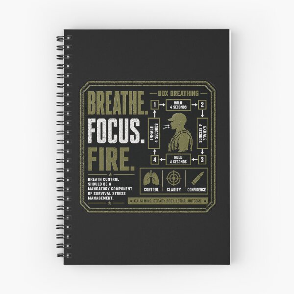 Item preview, Breathe Focus Fire – Tactical Breathing Guide Design | Box Breathing Military Mindset Graphic designed and sold by Savage Discipleship.