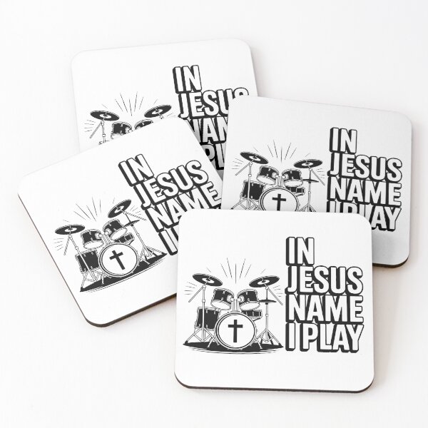 Item preview, In Jesus Name I Play Drummer Essential – Cross Drumsticks Christian Band Drummer designed and sold by SEBANOX.