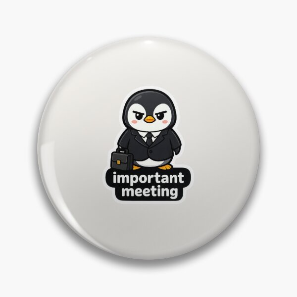 Item preview, Important Meeting Penguin – Funny Work designed and sold by Scroll-Culture.