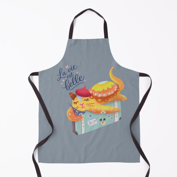 Item preview, Whimsical Travel Cat Suitcase Illustration – La vie est belle, Wanderlust Art designed and sold by FaliushART.