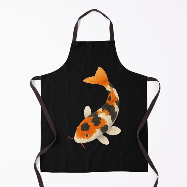 Item preview, Koi Fish Watercolor Japanese Carp Orange Black White Art designed and sold by Madeline Binder Art & Design.