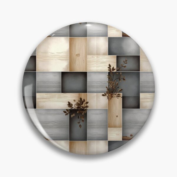 Item preview, Rustic Wooden Block Pattern with Green Leaf Branch Accents designed and sold by semenol.