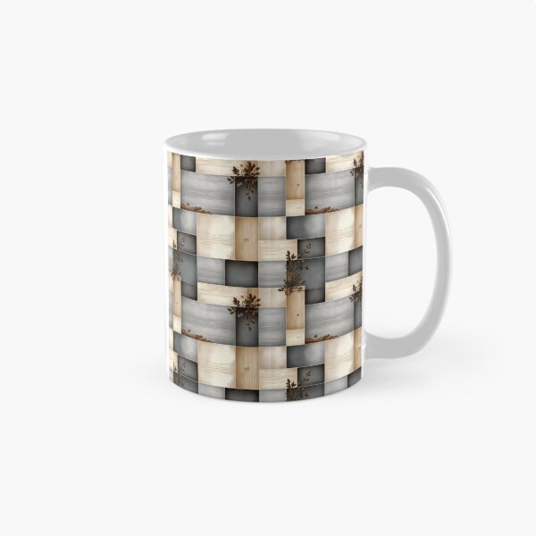 Item preview, Rustic Wooden Block Pattern with Green Leaf Branch Accents designed and sold by semenol.