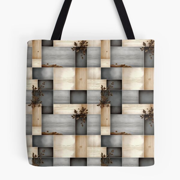 Item preview, Rustic Wooden Block Pattern with Green Leaf Branch Accents designed and sold by semenol.