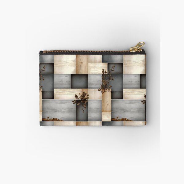 Item preview, Rustic Wooden Block Pattern with Green Leaf Branch Accents designed and sold by semenol.