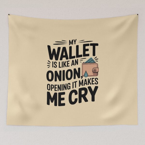 Item preview, My Wallet Is Like an Onion Funny Quote Sarcastic Wallet Humor T-Shirt designed and sold by ABLAT_CREATIONS.