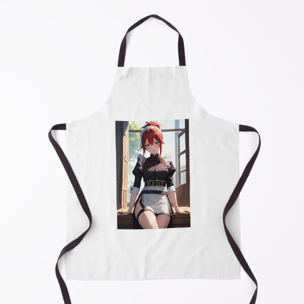 Item preview, Mashiba Sawagami - Red Haired Anime Maid with Green Eyes Aesthetic Art designed and sold by iloveanimechibi.