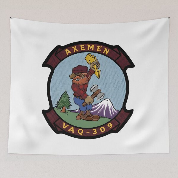 Item preview, Official Insignia of Tactical Electronic Warfare Squadron 309 (VAQ-309) "Axemen" designed and sold by CharlieDesings.