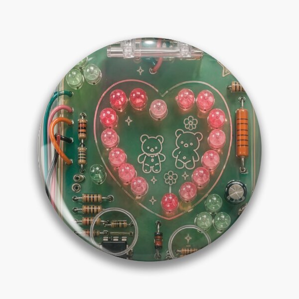 Item preview, Cyber Kawaii Circuit Heart 80s 90s Y2K Transparent Phone designed and sold by Plastic Memory Archive.