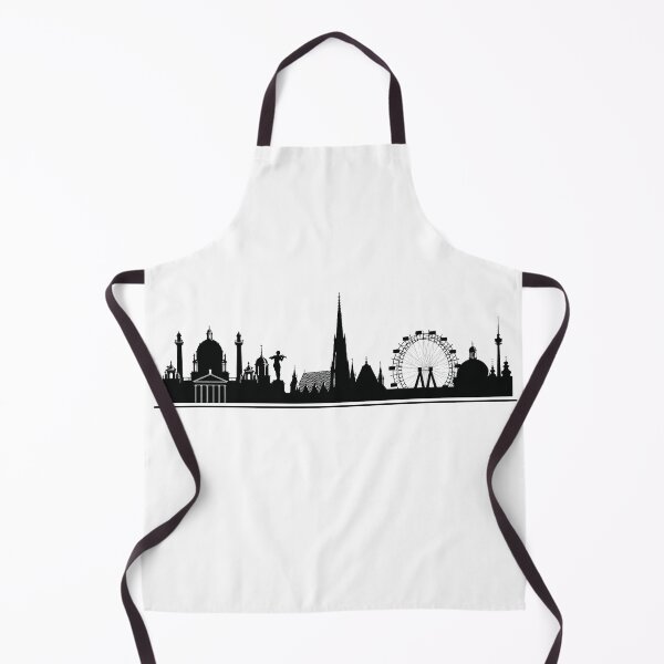 Item preview, Vienna Skyline Minimal Line Art Sticker Modern City Silhouette Travel Design Austria designed and sold by RafenStein.