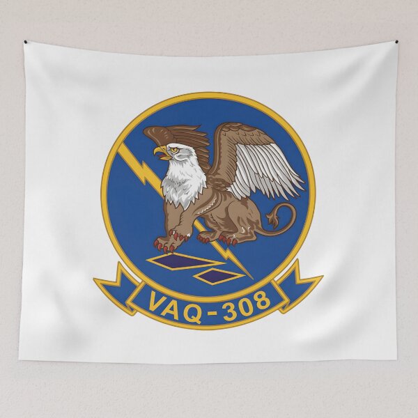 Item preview, Official Insignia of Tactical Electronic Warfare Squadron 308 (VAQ-308) "Griffins" designed and sold by CharlieDesings.
