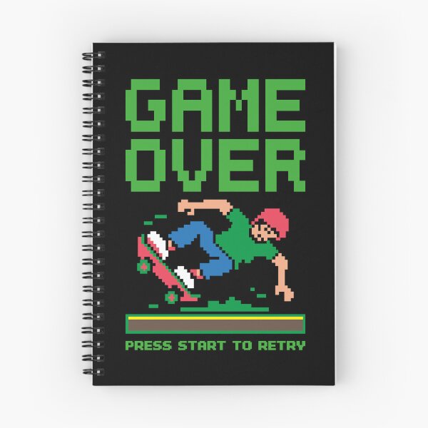Item preview, Game Over Skateboarding Fail Retro Pixel designed and sold by Zerhof.