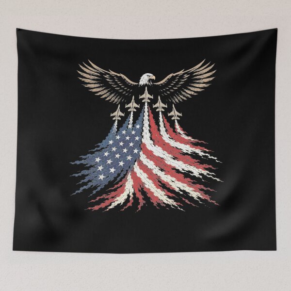 Item preview, USA Fighter Jet American Flag Patriotic Eagle 4th of July  designed and sold by clothesy7.