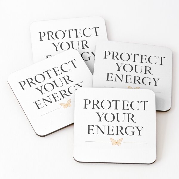 Item preview, Protect Your Energy – Minimal Self Care Typography Design designed and sold by DreamelleStudio.