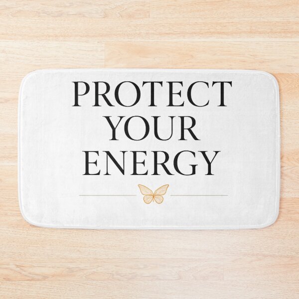 Item preview, Protect Your Energy – Minimal Self Care Typography Design designed and sold by DreamelleStudio.