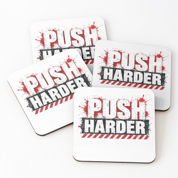 Item preview, Push Harder Grunge Gym Shirt - Dark Aggressive Fitness  designed and sold by Raven Studios.