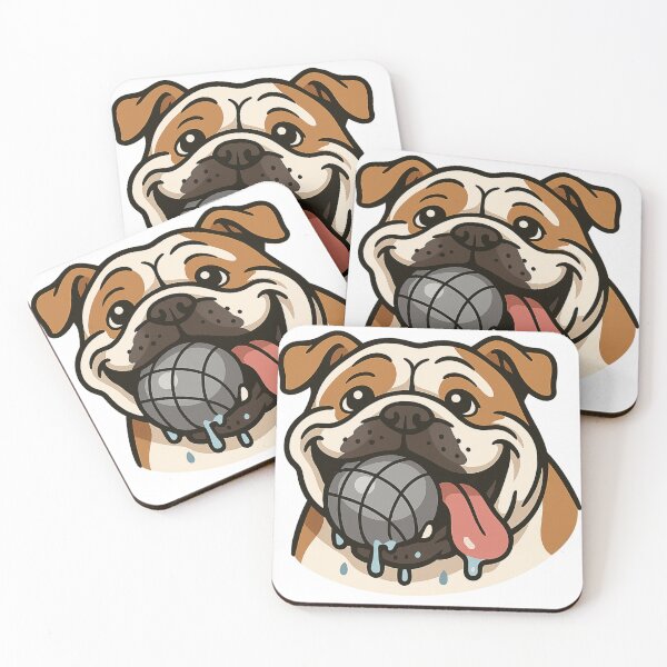 Item preview, Bouledog (text free) Slobber & Steel - petanque T-shirt design designed and sold by BouleDogs.