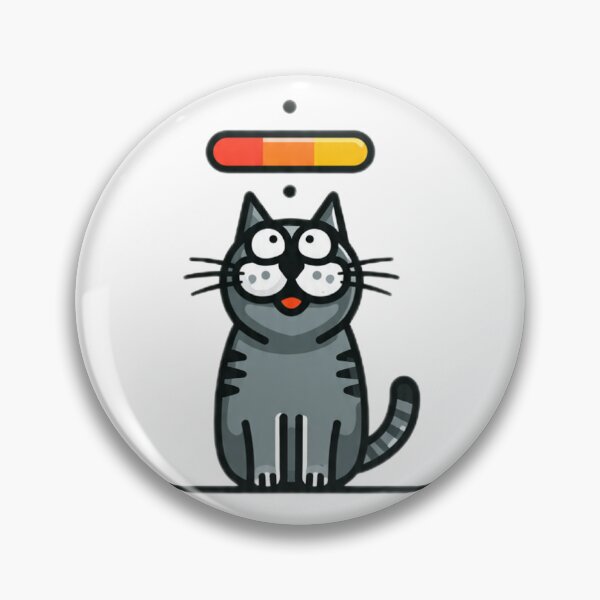 Item preview, Brain Buffering Cartoon Cat Meme designed and sold by Moody Vibes Studio.
