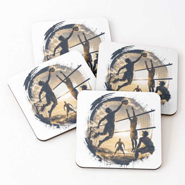 Item preview, Beach Volleyball Action - Golden Sunset Spike designed and sold by KireaDesigns.