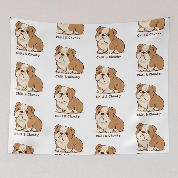 Item preview, English Bulldog Chill And Chunky Cute Puppy designed and sold by MJ ART.