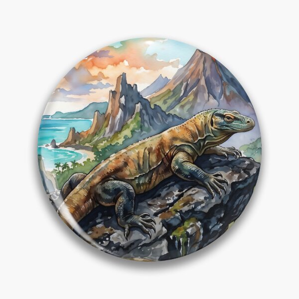 Item preview, Komodo Dragon Varanus Komodoensis Volcanic Island designed and sold by RubisLeaf.