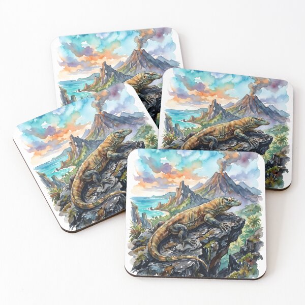 Item preview, Komodo Dragon Varanus Komodoensis Volcanic Island designed and sold by RubisLeaf.