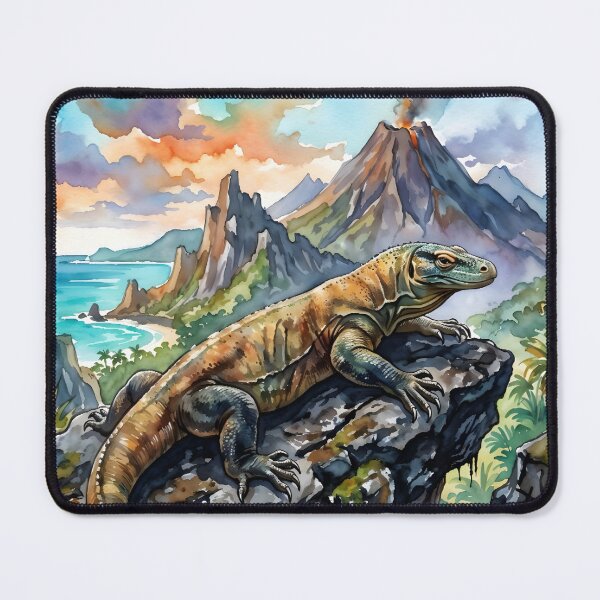 Item preview, Komodo Dragon Varanus Komodoensis Volcanic Island designed and sold by RubisLeaf.