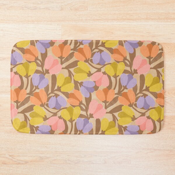 Item preview, Abstract modern tulip floral | Pastel gouache on beige designed and sold by Illustrated by Nat.