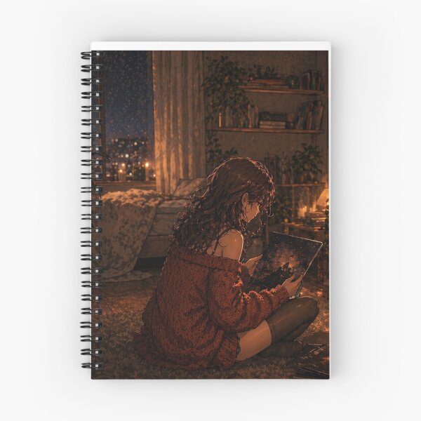 Item preview, Midnight Vinyl Room – Cozy Lo-Fi Anime Interior designed and sold by Sunset Deck Studio.
