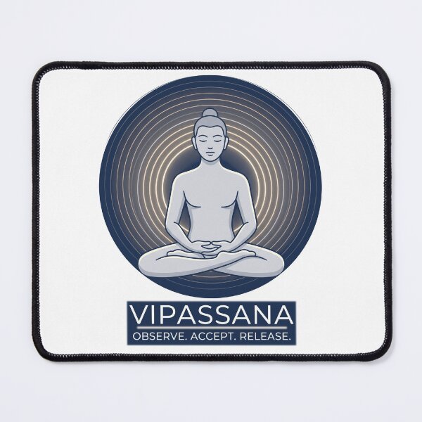 Item preview, Vipassana – Observe Accept Release | Buddhist Mindfulness Awareness Graphic designed and sold by ArtsyExplorer.