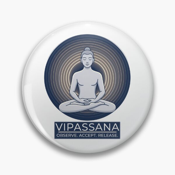 Item preview,  Vipassana – Observe Accept Release | Buddhist Mindfulness Awareness Graphic designed and sold by ArtsyExplorer.