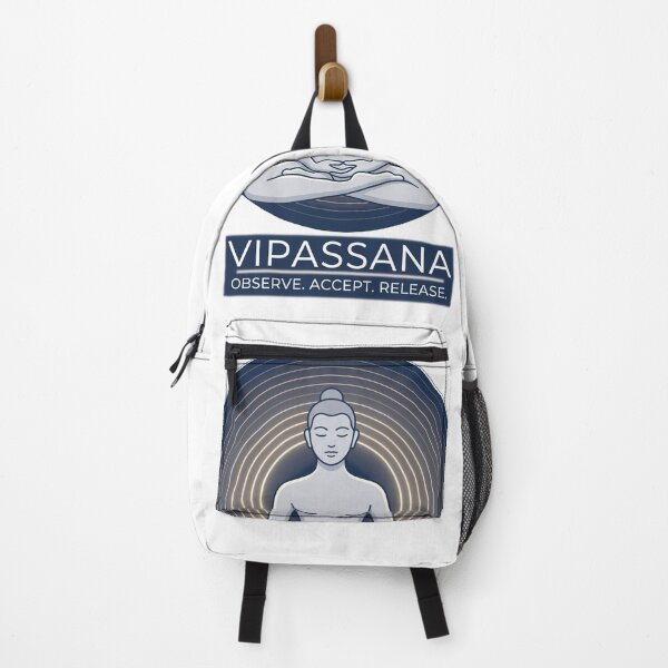Item preview, Vipassana – Observe Accept Release | Buddhist Mindfulness Awareness Graphic designed and sold by ArtsyExplorer.