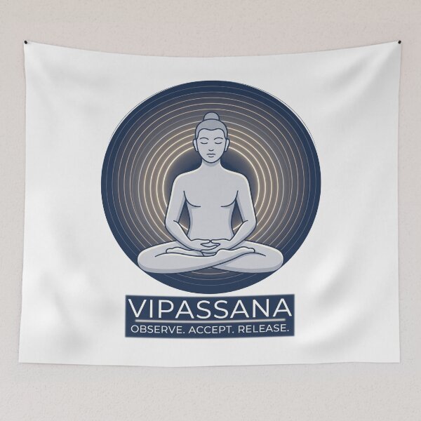 Item preview,  Vipassana – Observe Accept Release | Buddhist Mindfulness Awareness Graphic designed and sold by ArtsyExplorer.