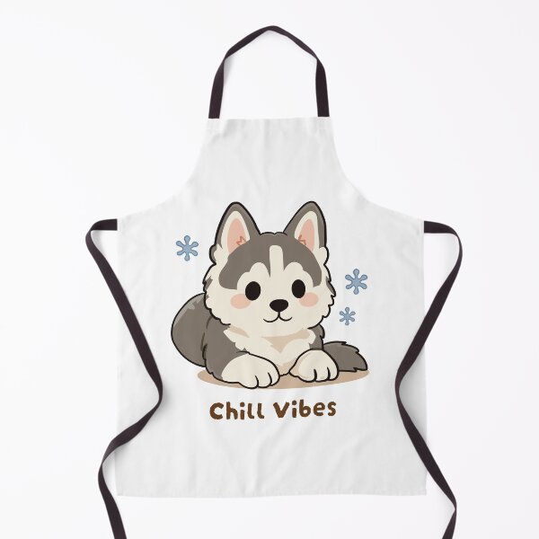 Item preview, Siberian Husky Chill Vibes Cute Kawaii Puppy designed and sold by MJ ART.