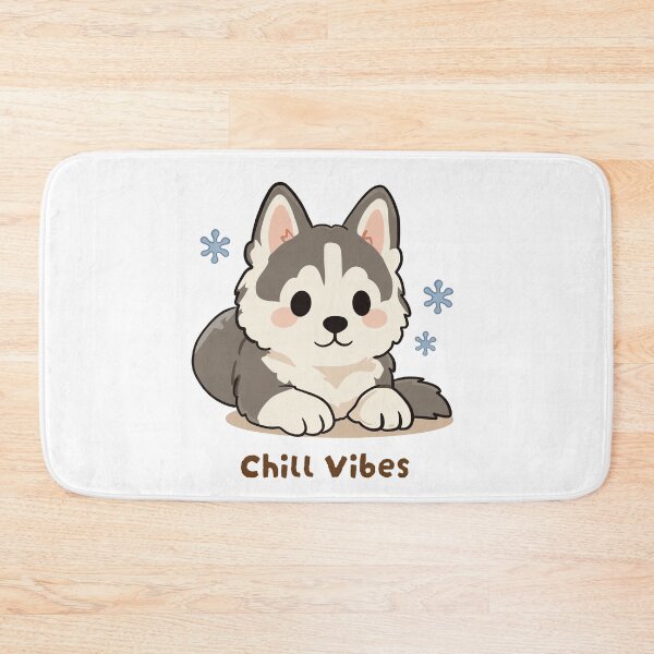 Item preview, Siberian Husky Chill Vibes Cute Kawaii Puppy designed and sold by MJ ART.