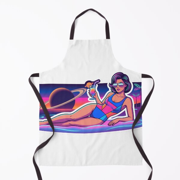 Item preview, Retro Future Cosmic Beach Summer Aesthetic Vaporwave Saturn Sunset designed and sold by StickyGuys.