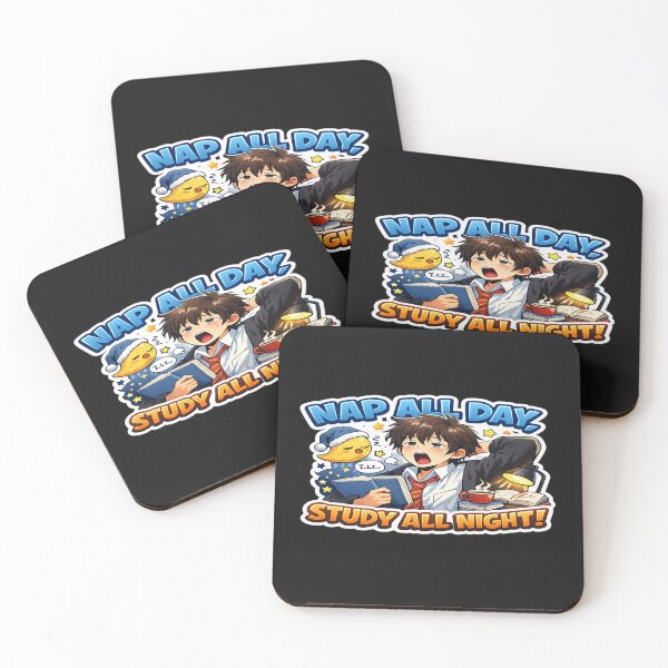 Item preview, Funny Student Anime Sticker – Nap All Day Study All Night designed and sold by prashant-sahu.