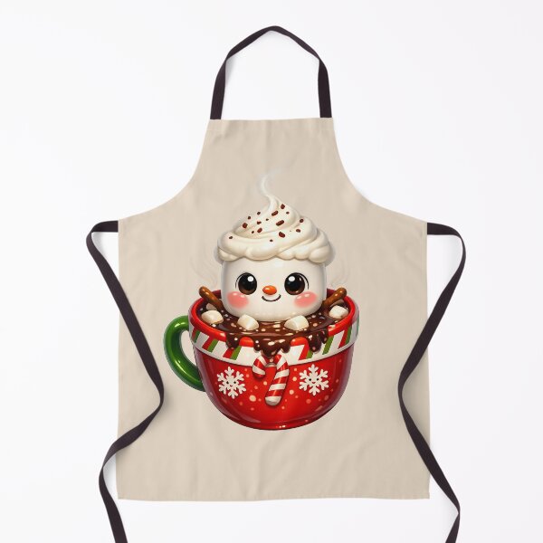 Item preview, Kawaii Hot Chocolate Snowman Mug | Cute Marshmallow Winter Drink Cartoon designed and sold by Moons Studio.